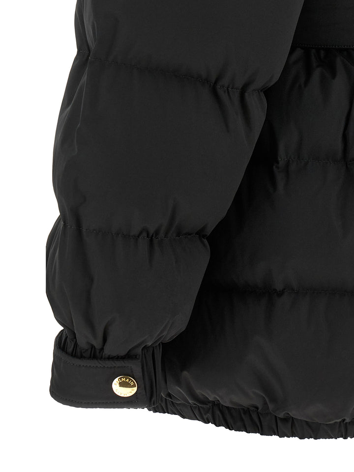 Balmain Anthem Puffer Jackets - Black | de74f91c4394b832a00ef9f82a6fc51623dda682