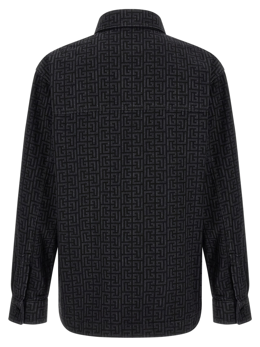 Balmain Monogram Pattern Overshirt Shirt and Blouse - Black | efd305c46c3eda9f351883f8b561c389ba9b5054