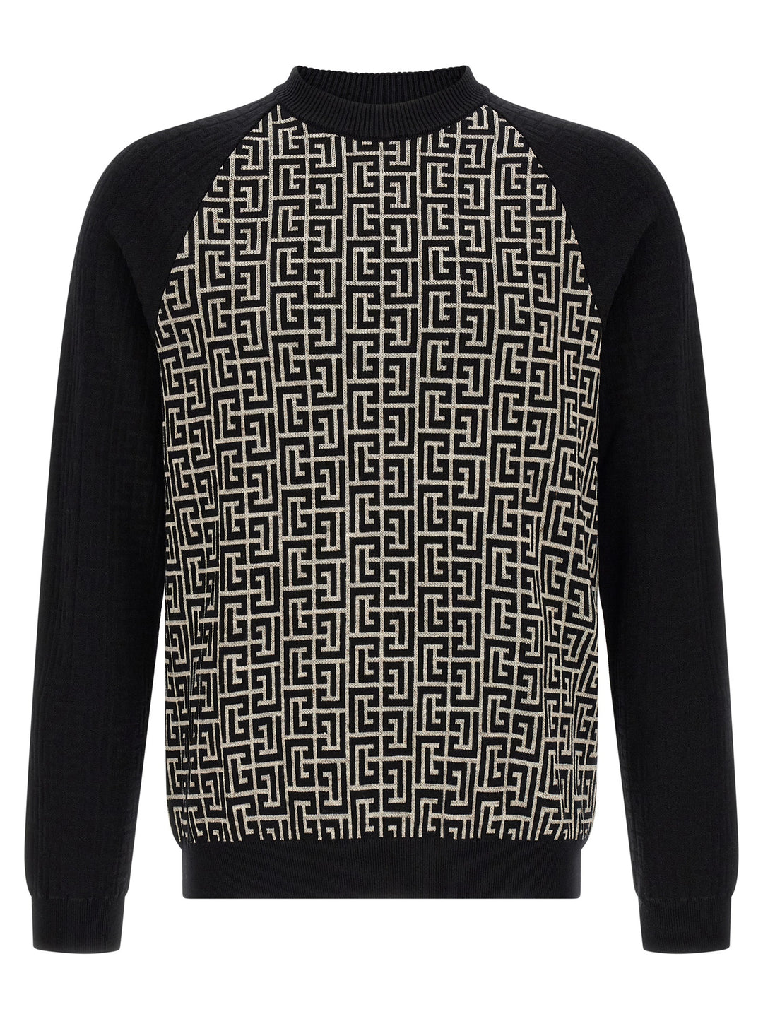 Balmain Pb Monogram Mesh Sweaters and Cardigans - White/Black | bdde5def1d3addafe4e00038f2814ab8da1f18d3