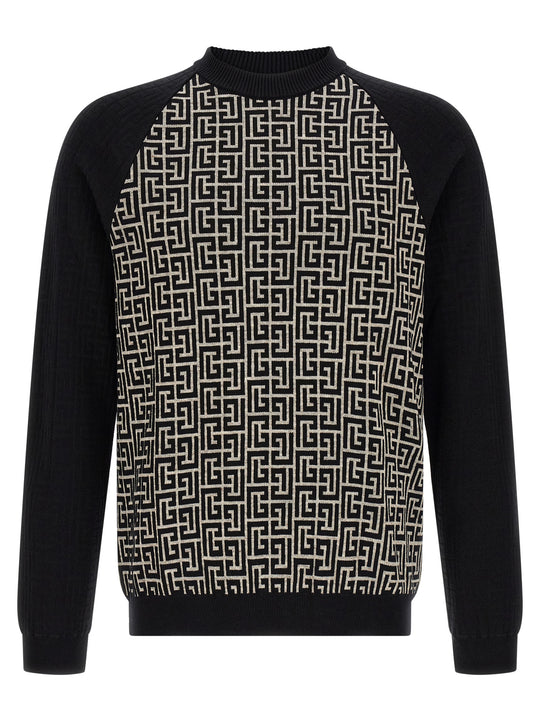 Pb Monogram Mesh Sweaters And Cardigans White/Black