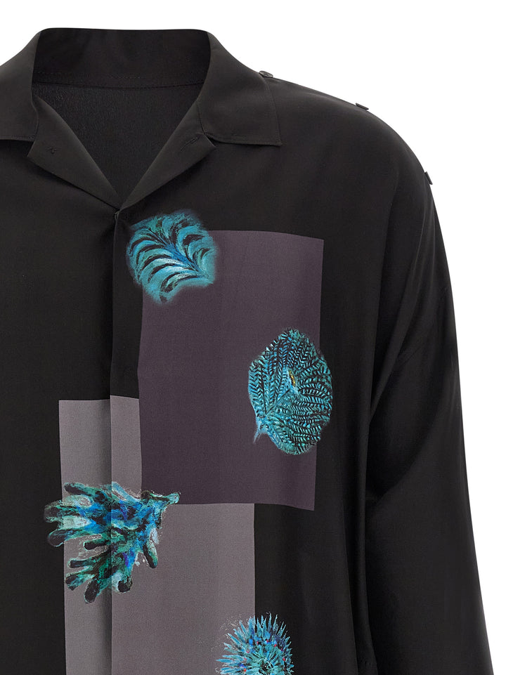 Yohji Yamamoto Silk Shirt Shirt and Blouse - Black | 2d502fb38a14ff0ddb4e74ff3397f21b49d12efb