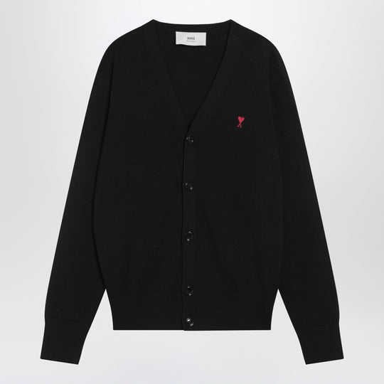 Ami De Coeur Black Wool Cardigan