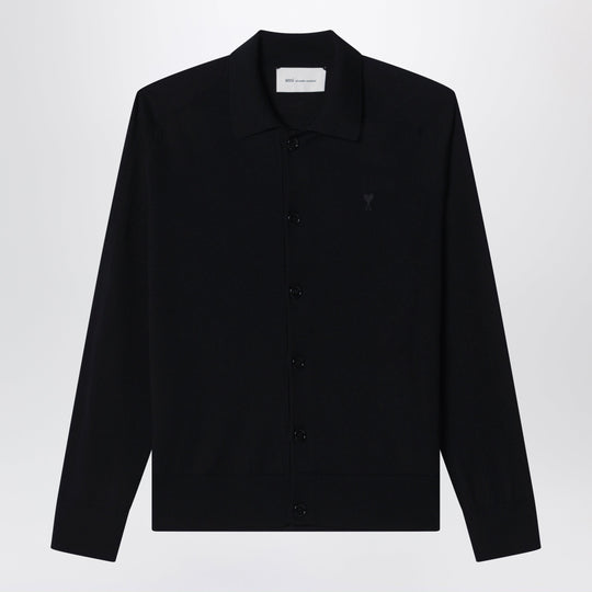Black Wool Cardigan