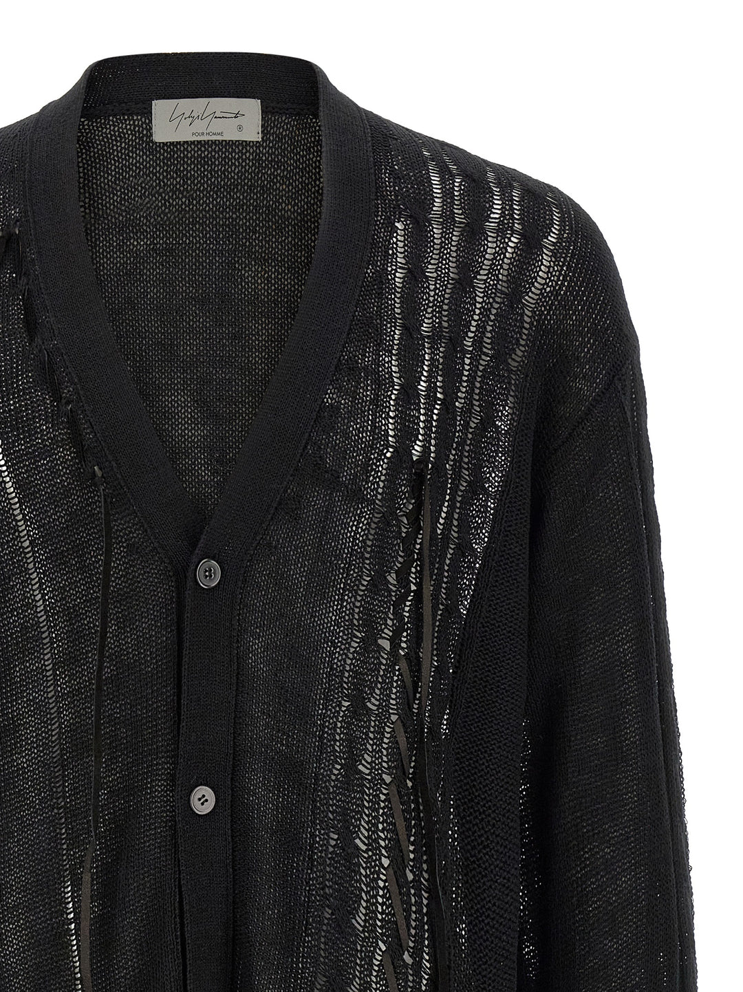 Yohji Yamamoto Lace Up Cardigan Sweaters and Cardigans - Black | 921542abeef55b91a36a9103e86901d7d044dba2