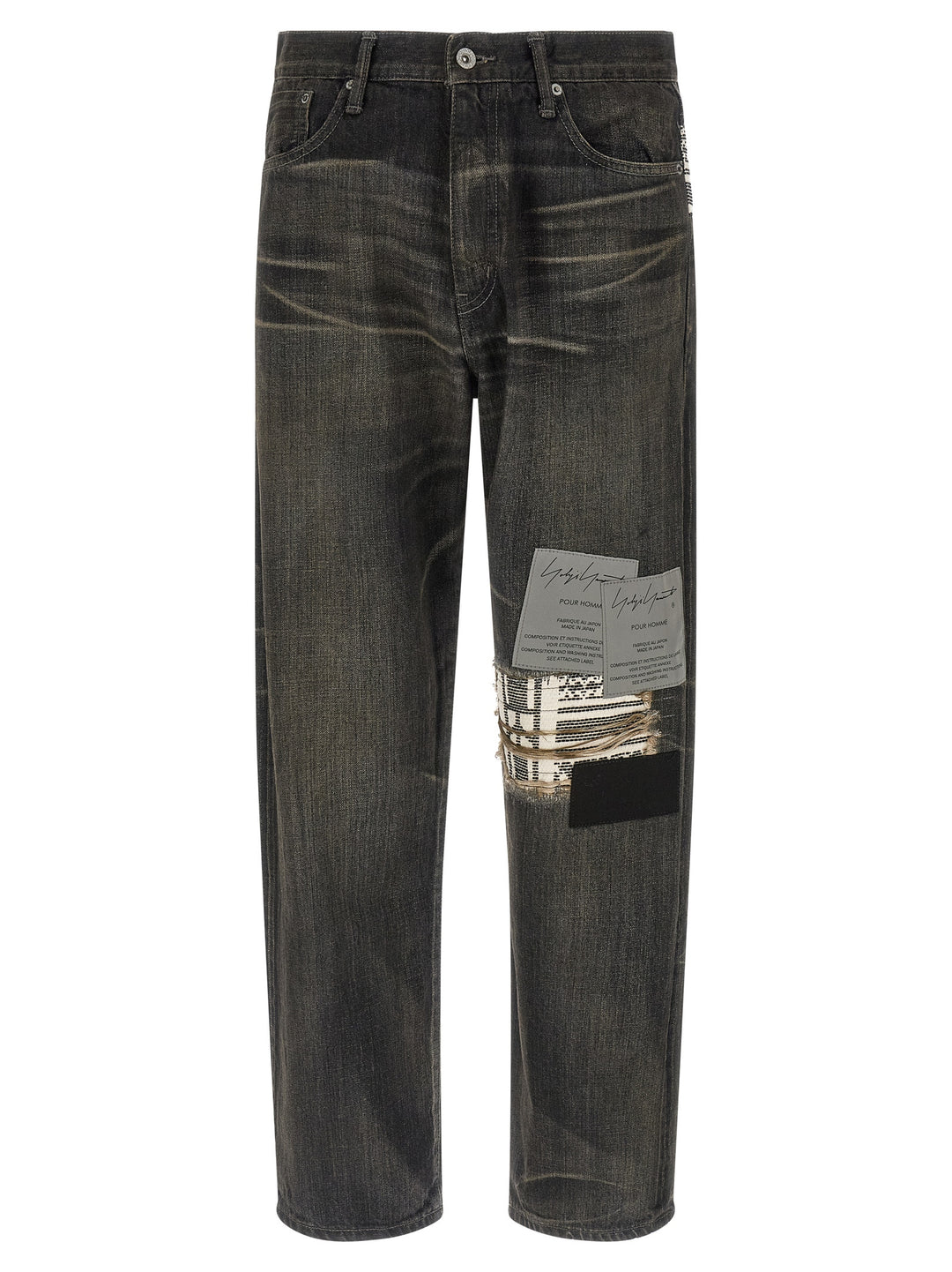 Yohji Yamamoto Savege Denim Jeans - Black | f10d5a1d9da5f180b1ada3f4c450fd2549738b4a