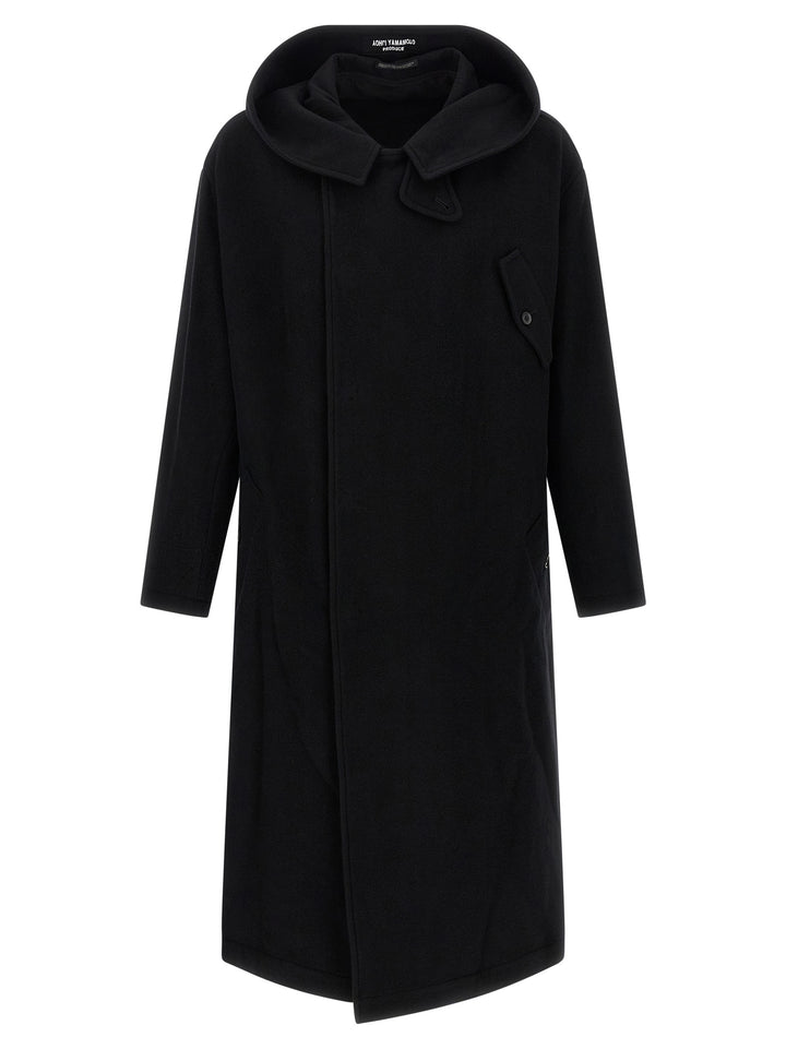 Yohji Yamamoto Hooded Coat Coats and Trench Coats - Black | d70e376f35dc67d545d3e67fe7af09fa70de2fd4