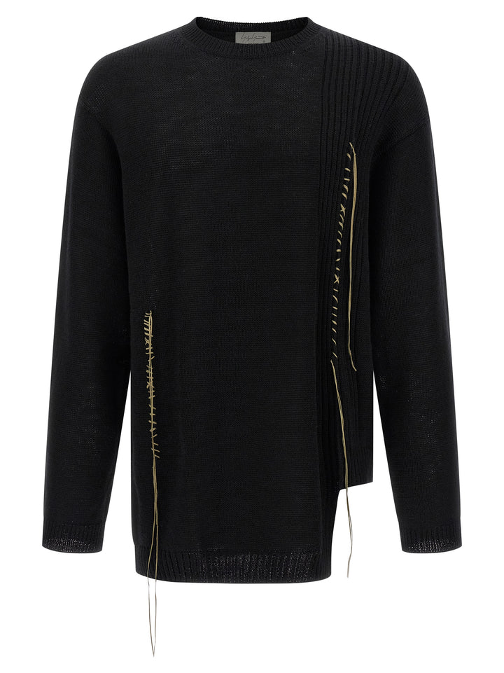 Yohji Yamamoto Embroidery Sweater Sweaters and Cardigans - Black | 8c64b15c0a7424c4e7876e08f33c529dd3249c36