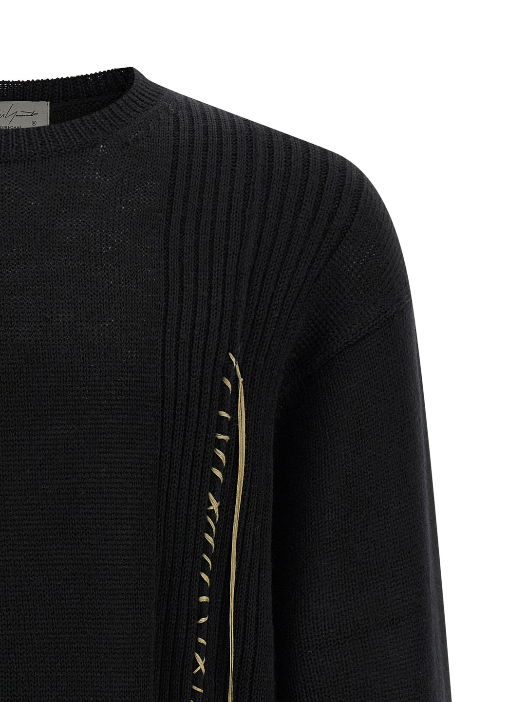 Yohji Yamamoto Embroidery Sweater Sweaters and Cardigans - Black | 9a6b4225ef1dbbd916a4a86e2806a9abbdd4f15b