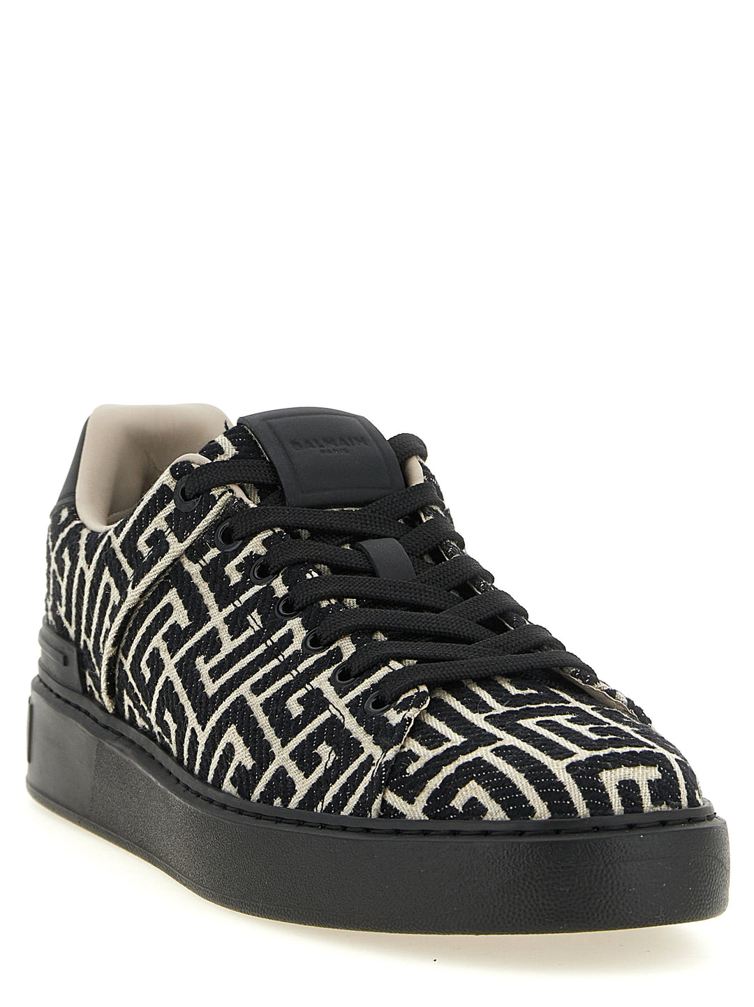 Balmain B-Court Sneakers - White/Black | 6343b7435f46b1a06c30e4aa03cfdf4a013098af