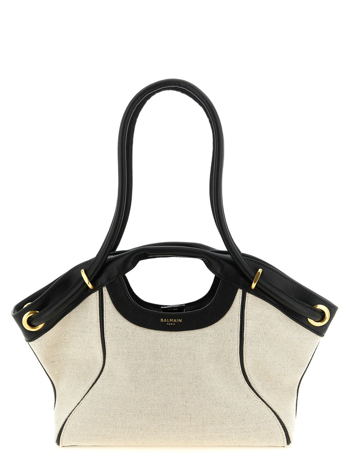 Balmain Tote Tote Bag - White/Black | ef5b4ebb02ead0bf48e41f21e163494611d38684