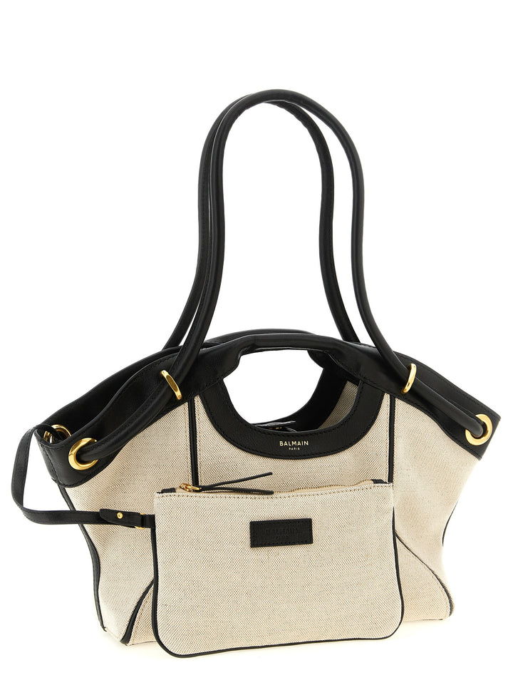 Balmain Tote Tote Bag - White/Black | 865ceaed3e535757a407cabb738df32696fc217d