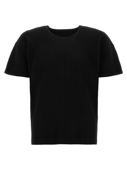 Pleated T-Shirt Black