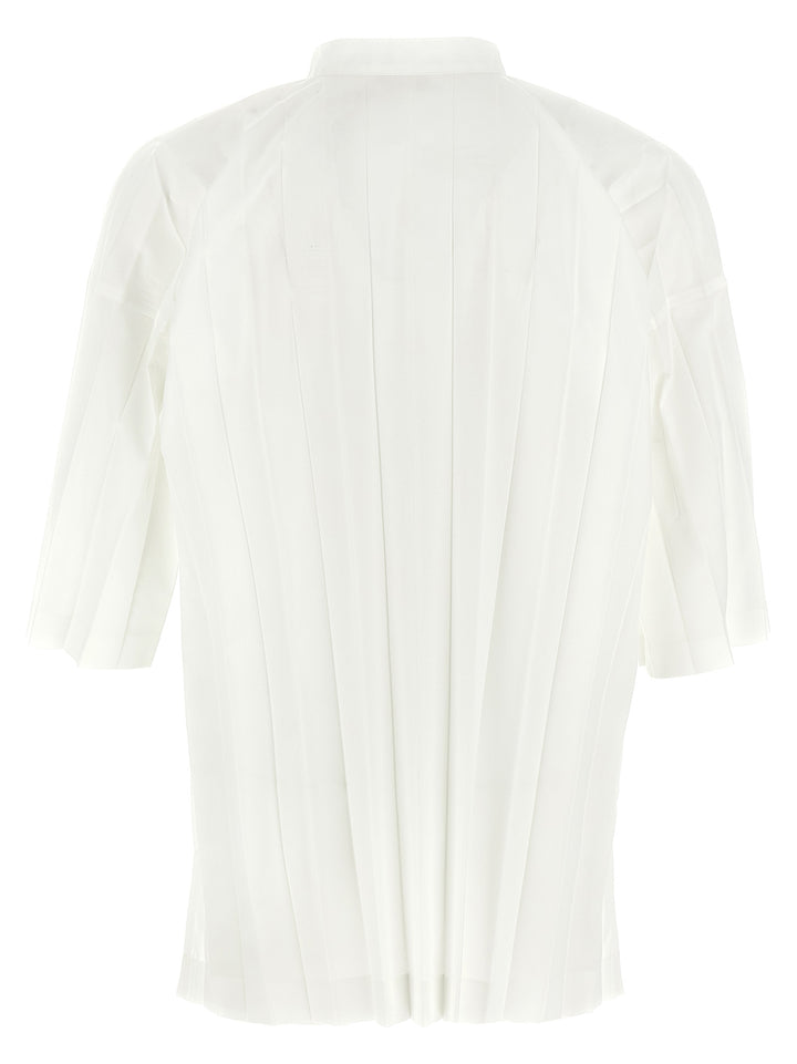 Homme Plisse' Issey Miyake Edge Shirt T-shirt - White | f10ab858427ad997c9f9a1361662d54a73cc452b