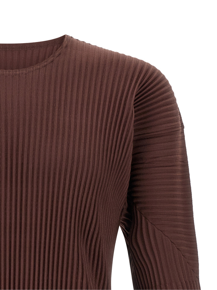 Homme Plisse' Issey Miyake Color Pleats T-shirt - Brown | 1979d611a05cf33dd887cb8d3e3b7bf8bc8ab6c7