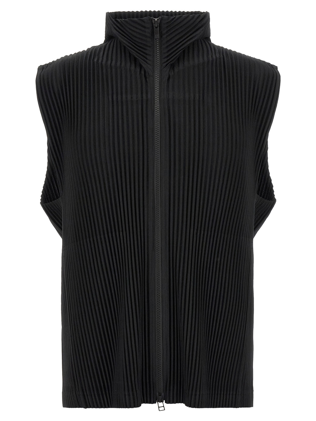 Homme Plisse' Issey Miyake Monthly Colors: April Gilet - Black | b1fd72d0ef1e2ec3e8c910b5f18fa41c0ac3a218