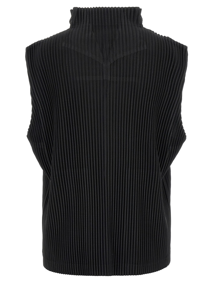 Homme Plisse' Issey Miyake Monthly Colors: April Gilet - Black | d2d40c45ce579a7bc9ec36186f5717246f7eb2d8