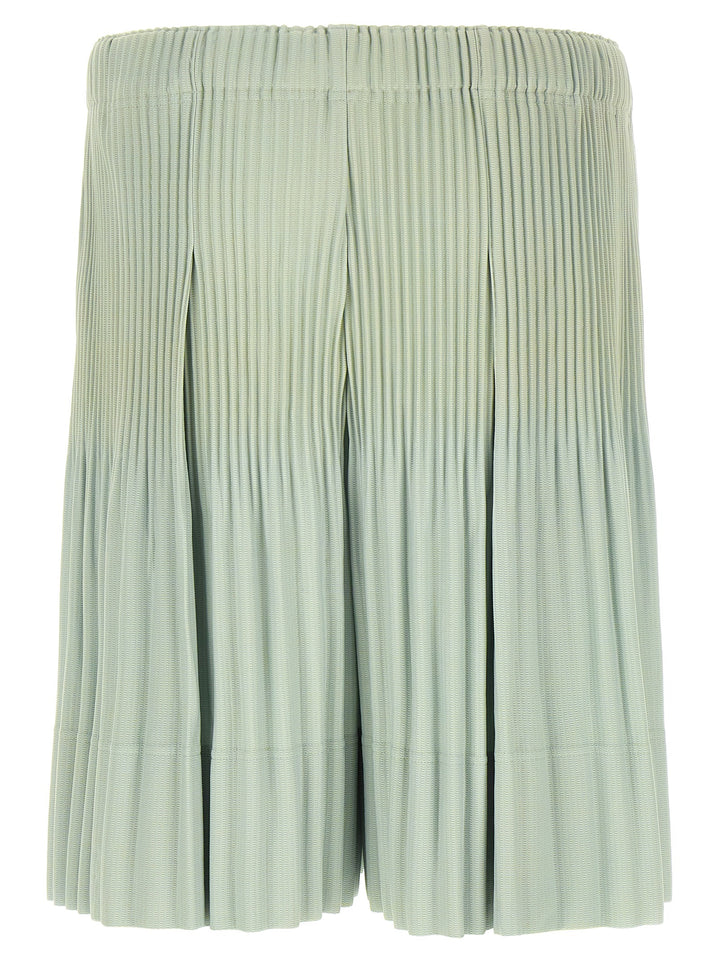 Homme Plisse' Issey Miyake Monthly Colors: June Bermuda and Short - Green | dba806dd71bdd5af06a54de7db8c7d4e1b19ab3f