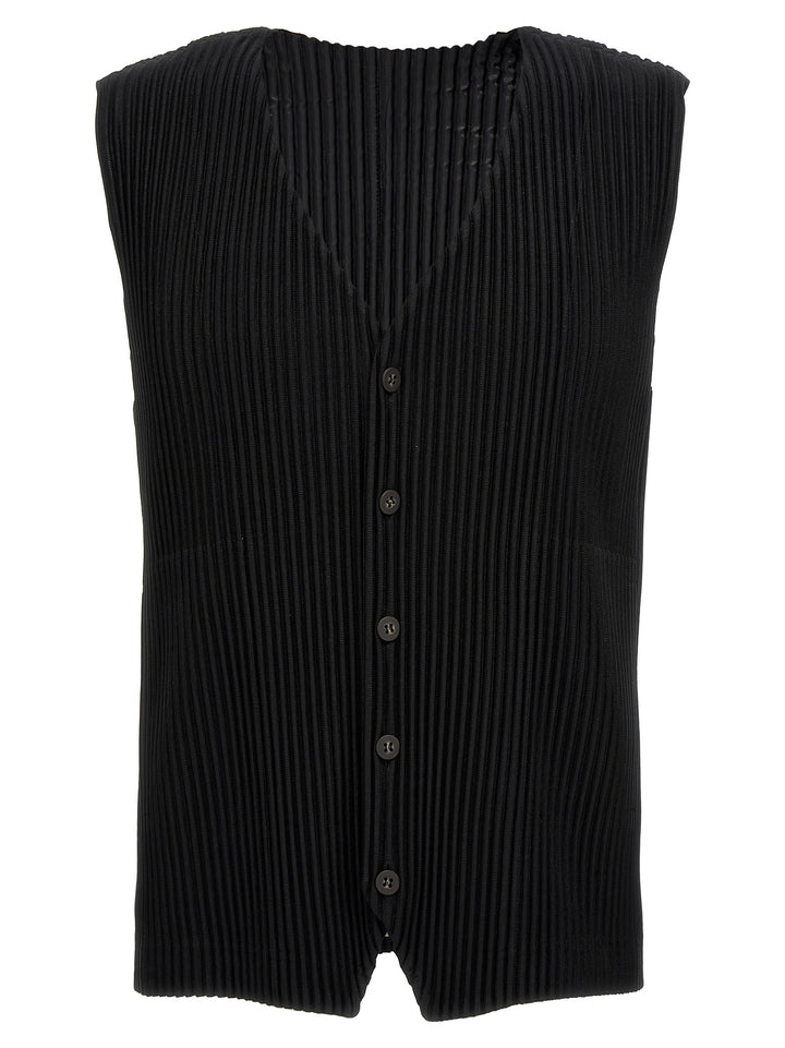 Homme Plisse' Issey Miyake Basics Gilet - Black | 663e86b661089486b737d43c285e9733975cb6e6