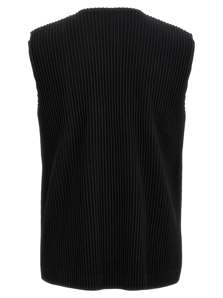 Homme Plisse' Issey Miyake Basics Gilet - Black | e7f008b3a9ba1320303b20aa296f662067f716d7
