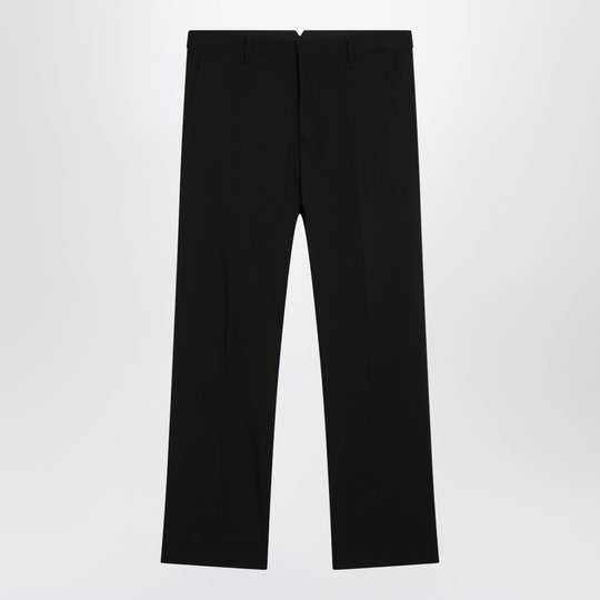 Black Trousers In Wool Gabardine