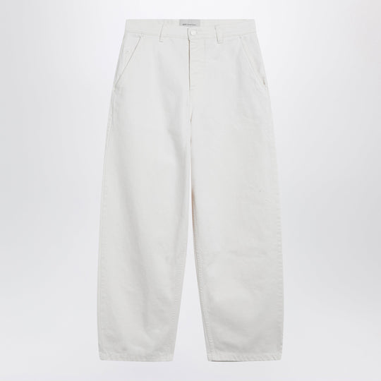 Cream White Denim Trousers