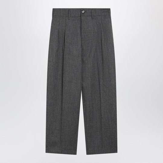 Grey Tailored Wool Trousers