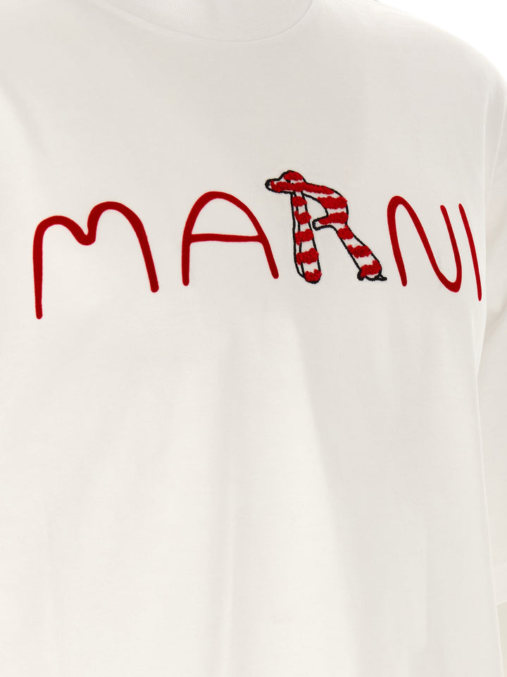 Marni Logo T-shirt - White | 6497b25bc6d2ef5b223b233cf6d243e031843629