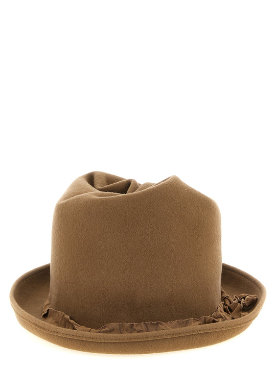 Curled Crown Hat Hats Beige