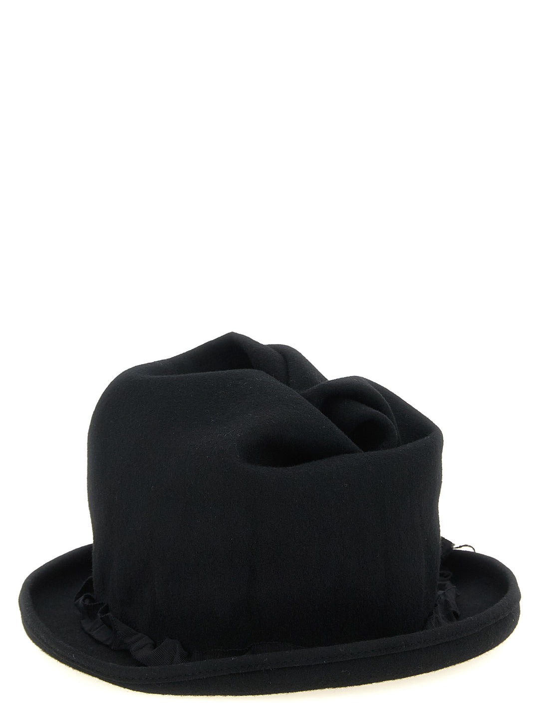 Yohji Yamamoto Sculptural Crown Hat Hats - Black | 0bb6d281332a643d08683f8e8b6d06a7da5b25db