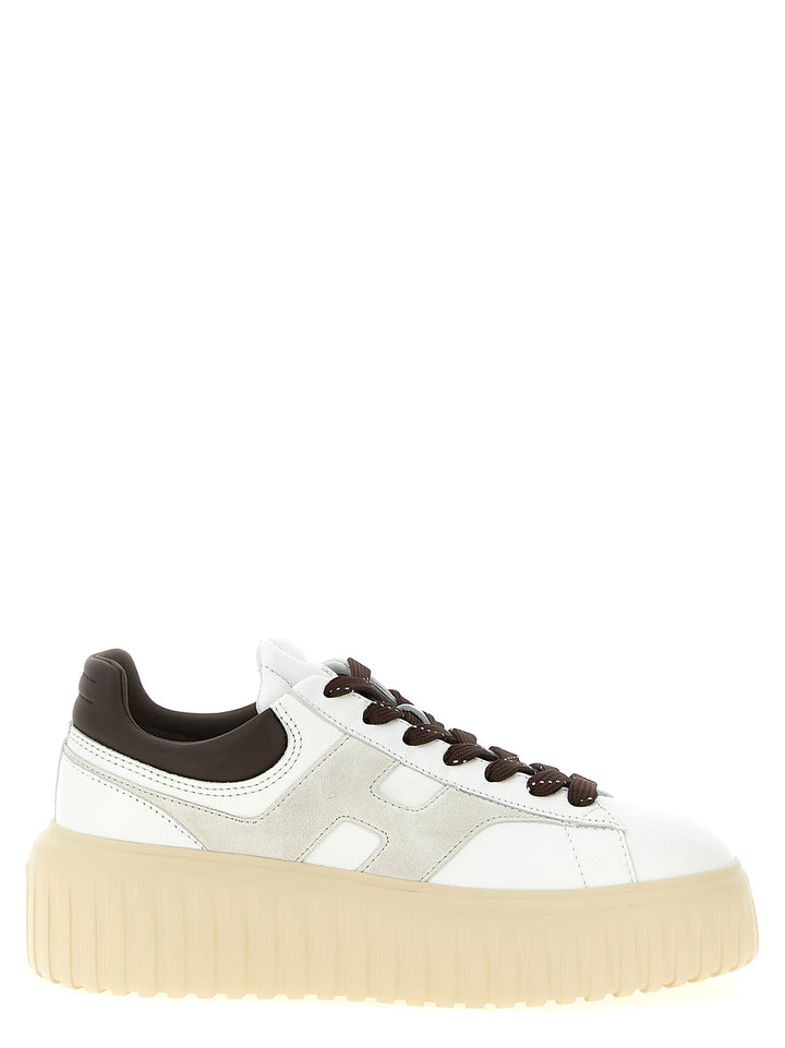Hogan	 H-Stripes Sneakers - Brown | 7556e82f9c75f19cc37d18b178310b1f43889147