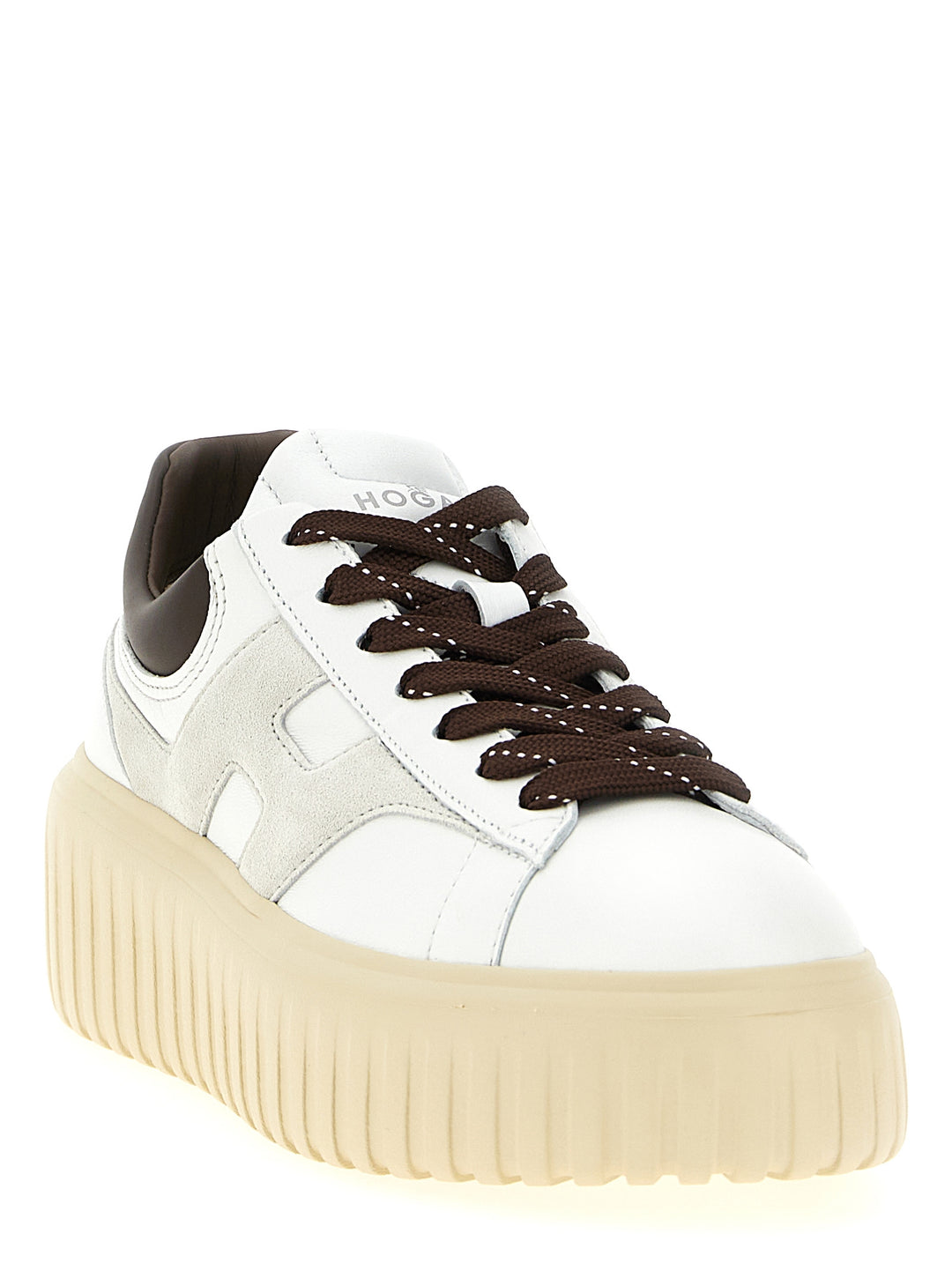 Hogan	 H-Stripes Sneakers - Brown | 4677c28d2c871461d1a719482b33aea0113ec7e7