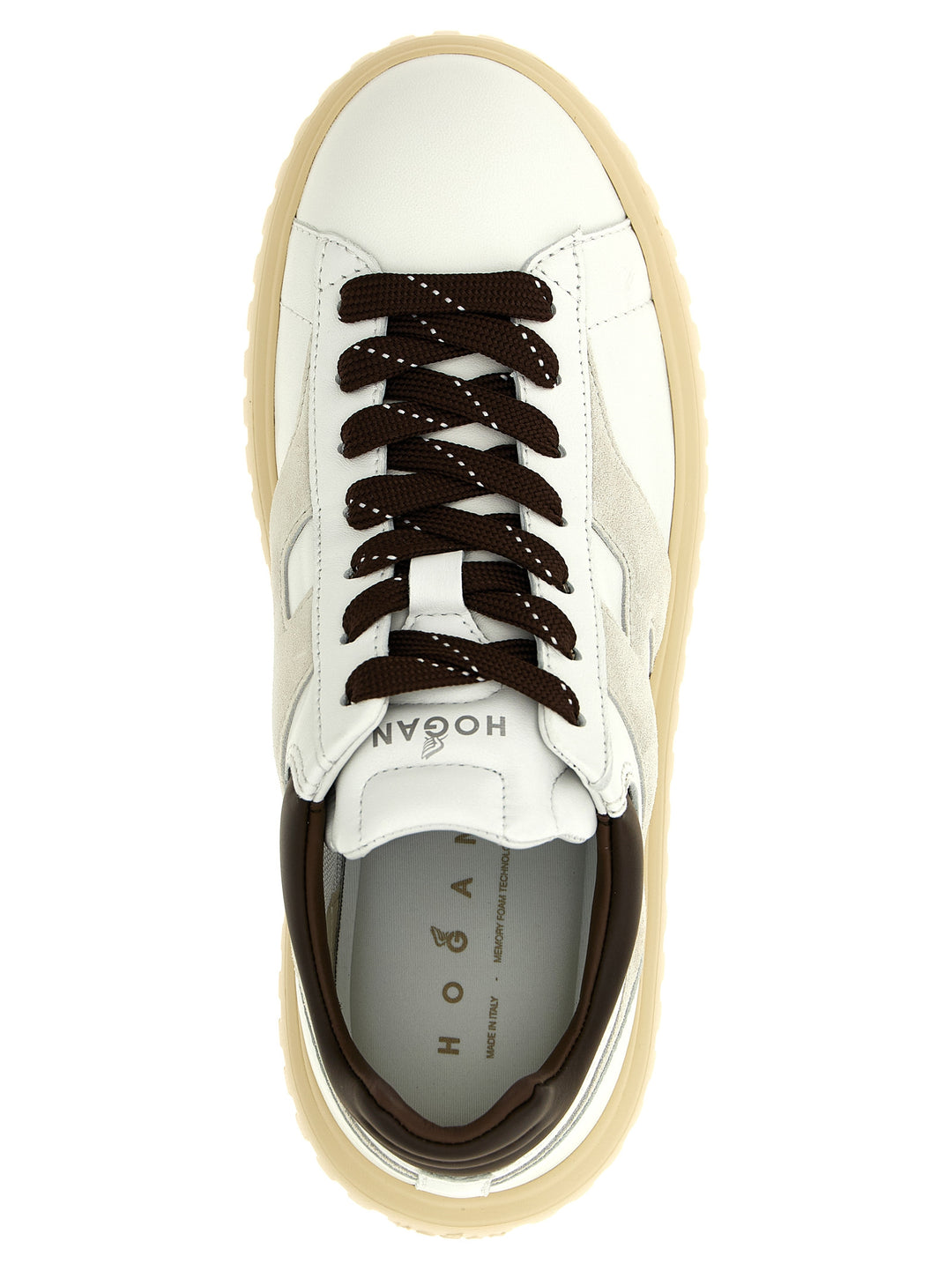 Hogan	 H-Stripes Sneakers - Brown | 1040c438661c021000a141d3631cb91d875f3bff