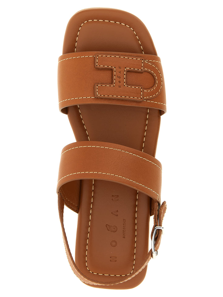 Hogan	 Hogan H685 Sandals - Brown | 686c7006c7d4bac520fd04f70da67a6bcca524b9