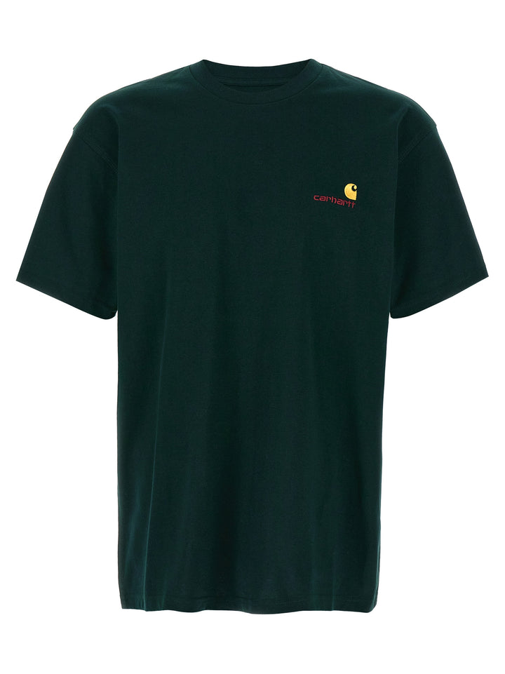 Carhartt Wip American Script T-shirt - Green | 1607c2a625e0b7fdc6a07eb92a14025048219202