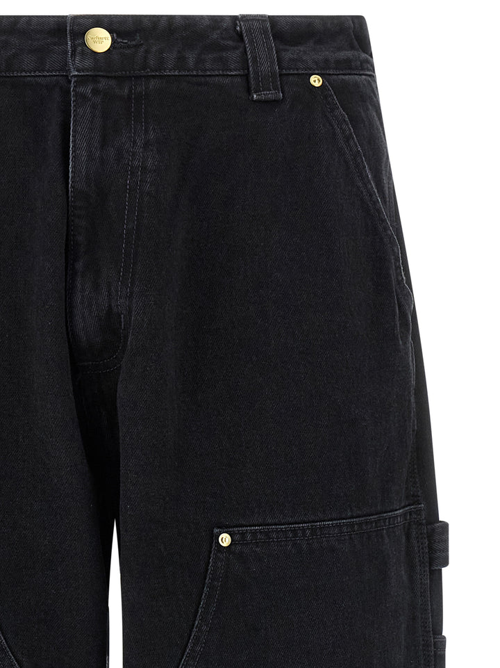 Carhartt Wip Nash Double Knee Jeans - Black | cced3efb078ea8f5f3fa95ff74f2cd54ce4120be