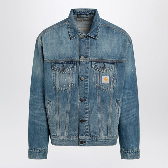 Helston Jacket In Heavy Blue Cotton Denim