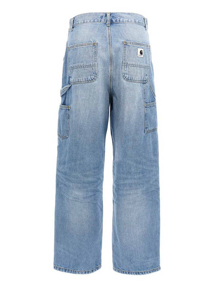 Carhartt Wip Brandon Single Knee Jeans - Light Blue | eef5036a3fd66e2715fd0a5842fdadab1d91e555