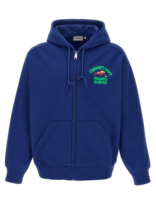 Hooded Pronto Sweat Jacket Sweatshirt Blue