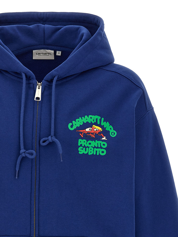 Carhartt Wip Hooded Pronto Sweat Jacket Sweatshirt - Blue | e5b1ef3abe851d88620a7cc2ffc7bf51cdadee7b
