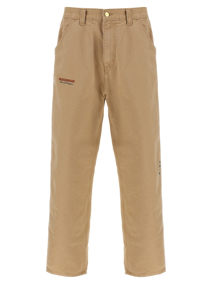 Carhartt Wip Single Knee Graphic Pants - Beige | 90267dac5c374d948581c6691ba91557f98d5176