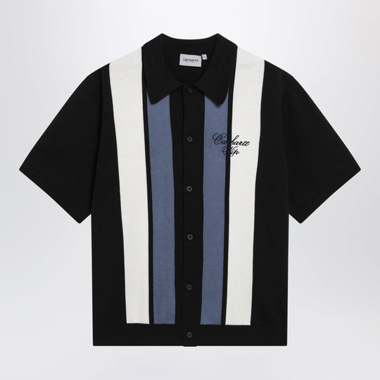 Black Striped S/S Mello Knit Shirt