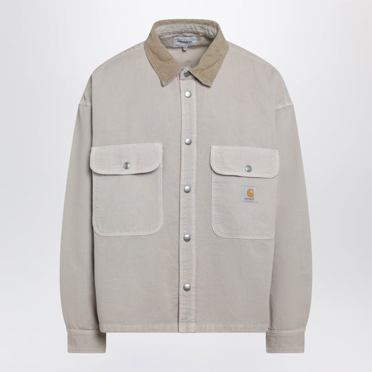 Prescott Shirt Jacket In Cotton Canvas Beige