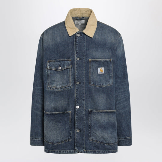 Chore Coat Warren In Heavy Cotton Denim Blue