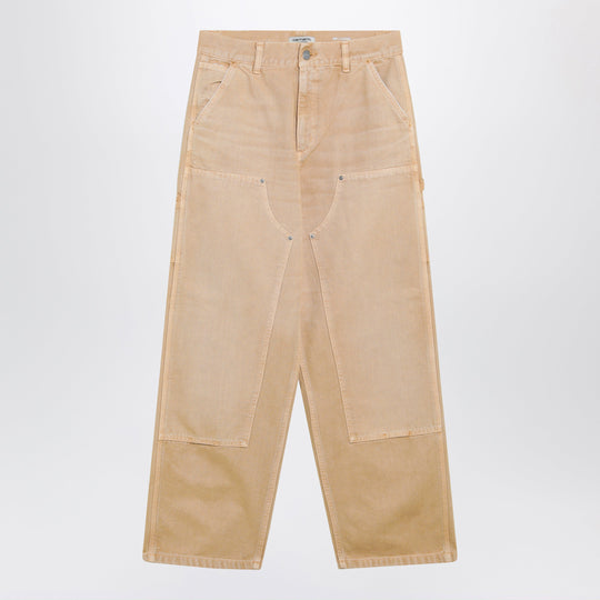 Women’s Brandon Double Knee Wide-Leg Canvas Pants In Dusty Brown