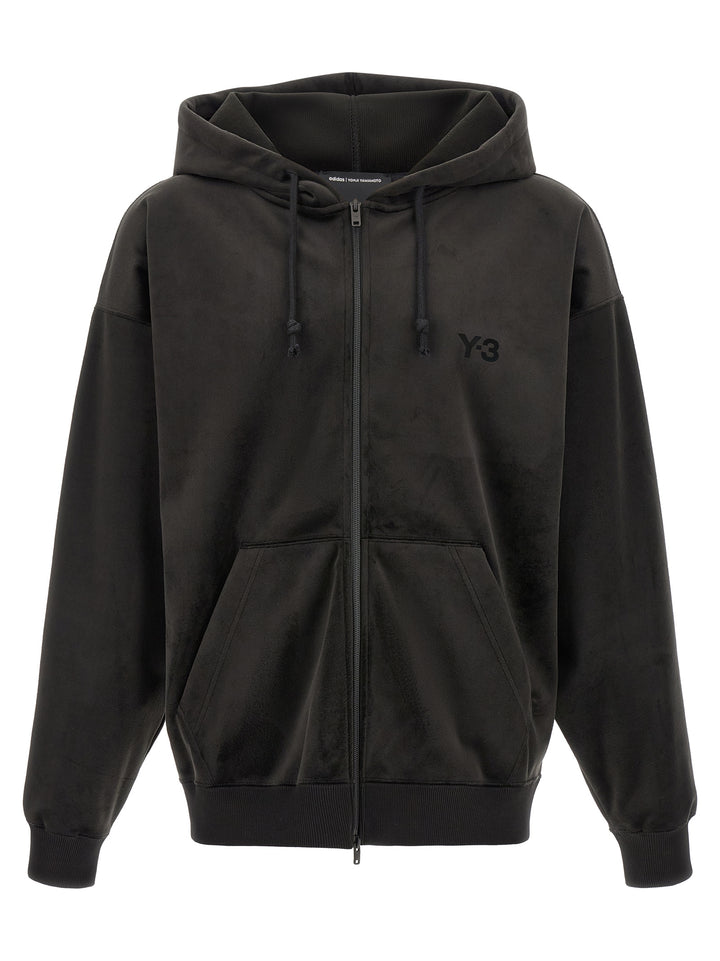 Y-3 Velvet Sip Hd Sweatshirt - Black | 257f4d70557eae7b5a11c8ed96cc997aa4aee758