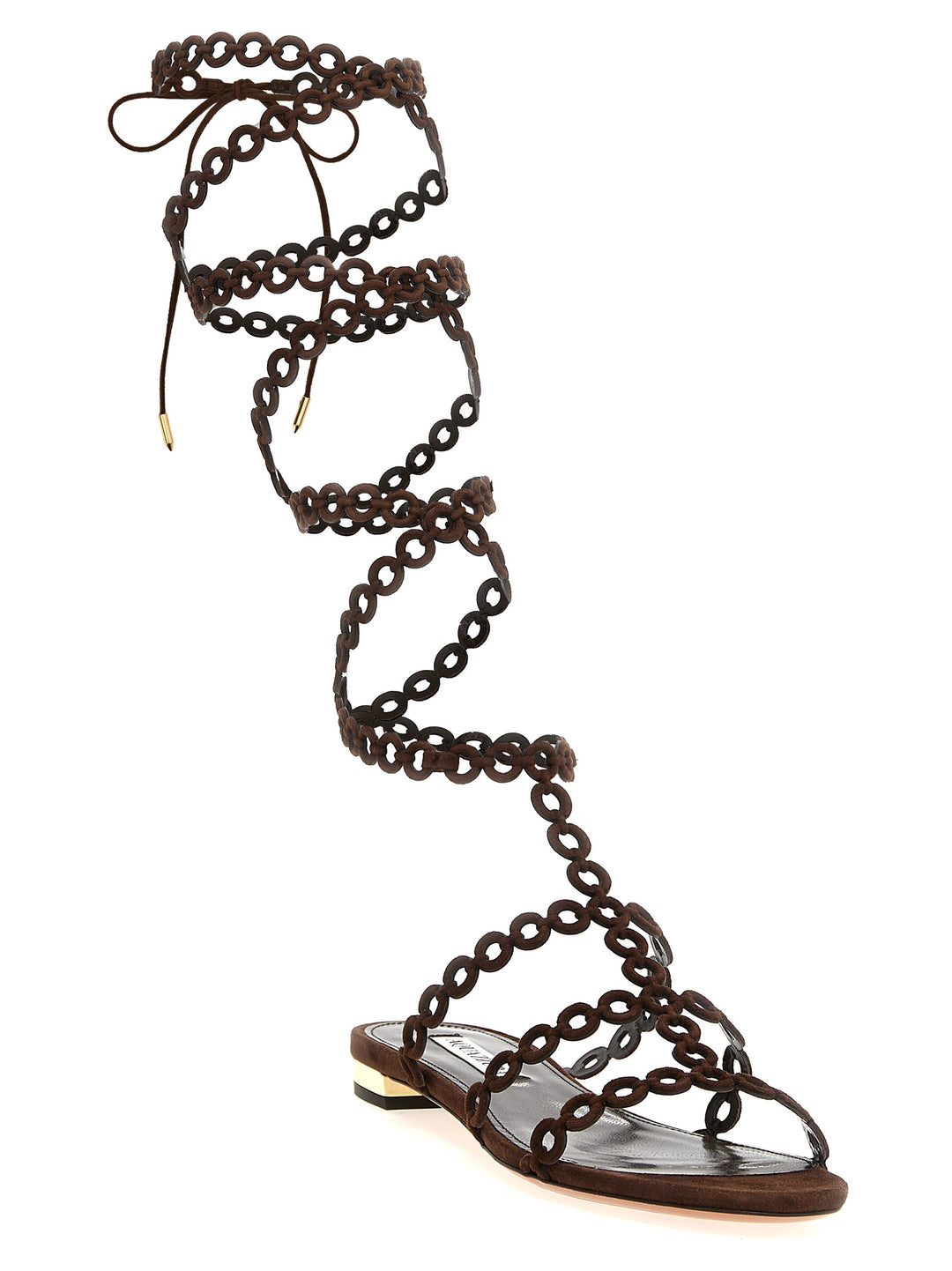 Aquazzura Infinity Chain Gladiator Sandals - Brown | 781b5004bc59ea06ec8cfdc46c94c1b131f9ae04