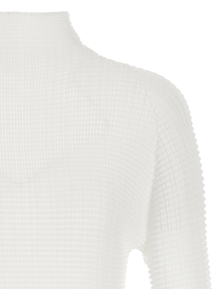 Issey Miyake Wooly Pleats-56 Shirt and Blouse - White | be60e3720c3d3a15cdcf92f0e31a344c4c856b2c