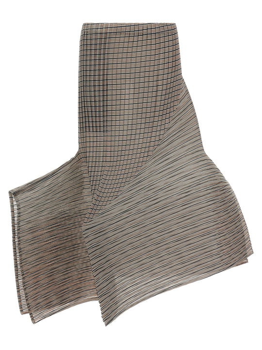 Generic Stripes (Machine Pleats) Skirts Brown