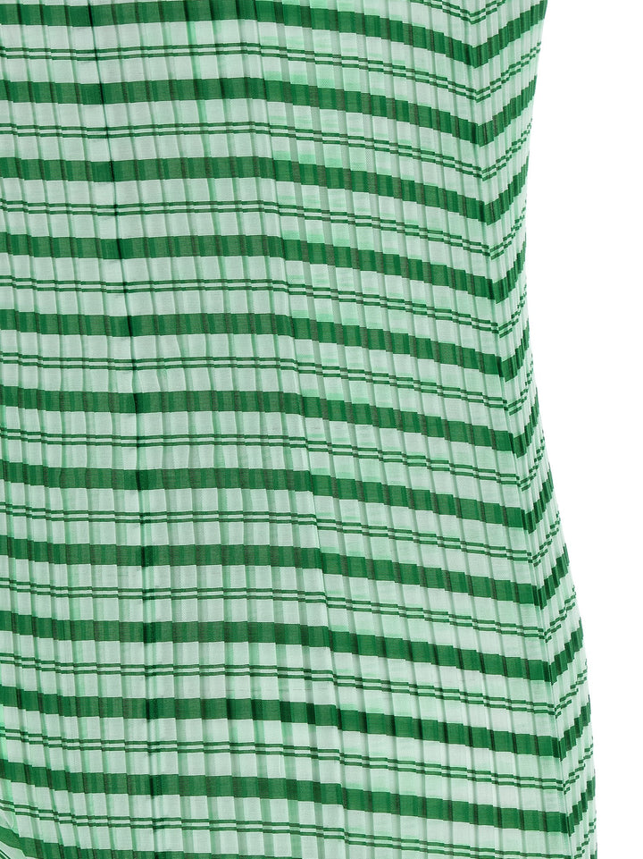 Issey Miyake Generic Stripes (Machine Pleats) Dresses - Green | ec3323685e9db88d18809c92ab7b2b0e09f540af