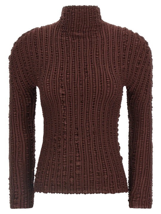 Jellyfish Pleats Sweaters And Cardigans Brown